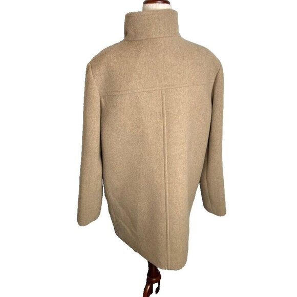 J.Crew Womens $298 Button Neck City Coat Hthr Mushroom Size 16 BU261 - Picture 4 of 10